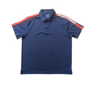 Under Armour Men's XL Playoff 3.0 Strike Golf Polo Navy UPF 40 Polyester Stretch